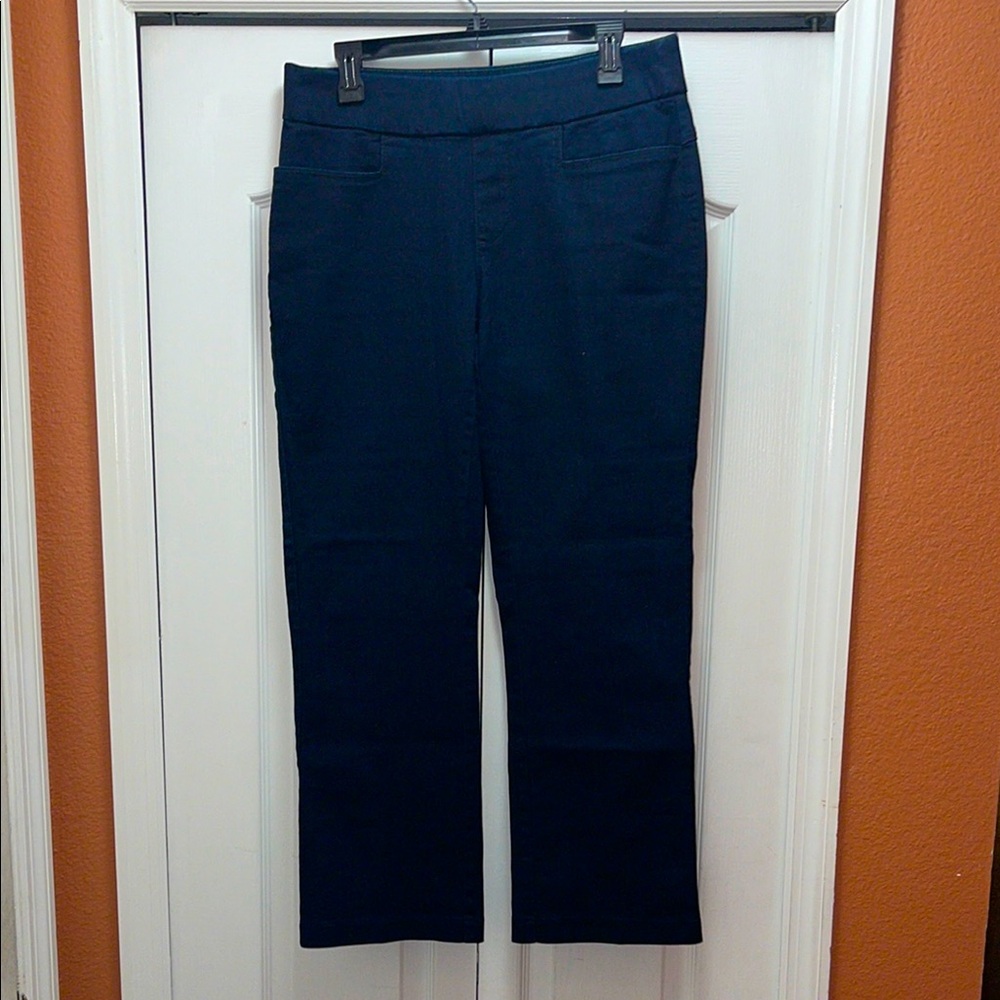 Lee Blue Straight Leg Pants Tailored Cotton Blend